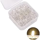 5mm Diodi Led, 80 Pezzi Bianco Caldo Emissione Diodi Led Alta Luminosità, 3V Led Diodi Multicolor (5mm 80Pezzi)