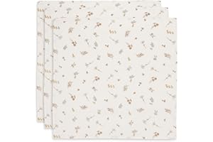 Jollein Riverside - Pañuelo de muselina para bebé, 3 unidades, 70 x 70 cm, 100% algodón, con certificado Oeko-Tex