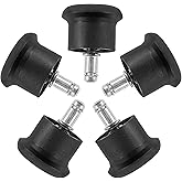 VOSAREA 5 x Replacement Felt Slider Chairs for Office Home (Black)