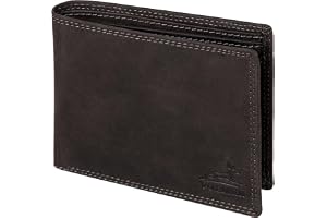 Fin plånbok i äkta läder, särskilt bekväm och extra stabil RFID-blockering #Easycomfort, Basaltgrå, Tunn plånbok, Klassisk