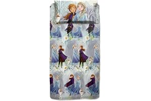 hermet Frozen/Completo Lenzuolo Singolo / 1 Piazza / 100% Cotone/Disney/Prodotto Ufficiale
