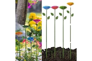 FYEME 4 Stück Insektentränke 63×9cm Bienen Insekten Trinkbecher Metall Blütenform Bienentränke für den Garten zum Bereitstellung Einer Sicheren Trinkwasserquelle für Bestäuber Bienen