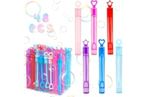 Yegookay Pack of 48 Soap Bubbles Sticks Soap Bubbles Flower Mini Soap Guest Gift Bubbles Kids Small Toy Bubble Whistle Outdoor Learning Toy for Wedding Children Activity Children's Day
