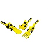 Constructive Eating &Ccedil;ocuk &ccedil;atal bı&ccedil;ak takımı 3'l&uuml; set &ndash; konstr&uuml;ksiyon gere&ccedil;leri, &ccedil;ocuk yemek takımı, uzun &ouml;m&uuml;rl&uuml; ve bulaşık m