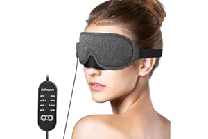 DR.PREPARE Heated Eye Mask, Electric USB Cotton Eye Compress Heating Pad with Smart Temperature & Timer Control, Earplugs for Sleep, Dry Eyes, Blepharitis, Dark Circles and Puffy Eyes