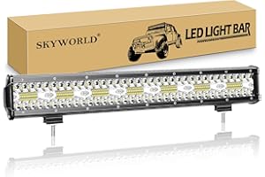 SKYWORLD 8D 20 pouces 50 cm 420W Barre de led 4x4, Rampe Feux Phare de Travail Barres lumineuses led pour Offroad Voiture Véhicule Camion Tracteur Quad Bateau