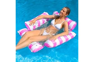 YI'ANTAI Hamaca de Agua, 2pcs Hamaca Flotante, 4 En 1 Piscina Tumbona Hamaca Inflable, Hinchable Plegable Flotador Piscina, Hamaca Flotante Piscina