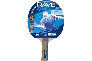 GEWO Raqueta de Ping Pong Speed cóncava con Revestimiento Raver de 2,0 mm de Grosor, marrón, Talla única