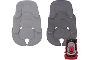 CHINGCOO Universelle Babyschale Sitzauflage & Kopfstütze - Wendbare Matte Sitzverkleinerer für Babyschale, Kinderwagen, Hochstuhl, Autositz - Atmungsaktive Sitzverkleinerer Einlage für Neugeborene (Grau)