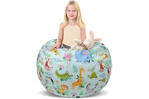 decalsweet Sitzsack für Kinder Stofftier Spielzeug Aufbewahrung Groß für Kinderzimmer Kinderzimmer Nur Tasche,Tiere