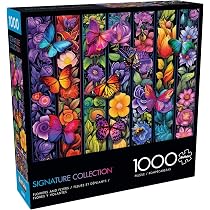 Buffalo Games Puzzle „Gradient Flora“ – 1000 Teile, 67,9x50,2 Cm, Mit Poster, Für Erwachsene