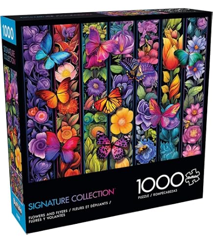 Buffalo Games Bonjour Neon Collage 1000 Piece Puzzle - 26.75 X 19.75 Inch Adult Jigsaw With Poster - View #3