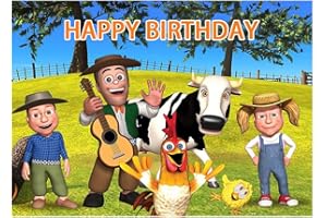 OBLRXM Granja Fondo de Fiesta,Fondo de Fotografía de Granja,Granja Cumpleaños Fondo Decoracione,Decoración de Cumpleaños Fondo de Fotografía,Partido de Cumpleaños Suministros de Tema Decoración(1.5*0.9m)