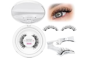 ‎PRO LASHBEAUTY Magnetische Wimpern Magnet Lashes Natürlicher Wiederverwendbare mit Applikator Kein Kleber No Glue or Eyeliner Easy to Wear 4 Magnetpunkte sind stärker Augenform geeignet(1Paar,Ecstatic)