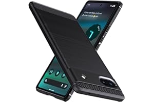 Natbok Etui do Google Pixel 6A, odporne na wstrząsy etui do Google Pixel 6A, [tekstura włókna węglowego] miękkie elastyczne TPU smukłe etui ochronne odporne na zarysowania do Google Pixel 6A, czarne