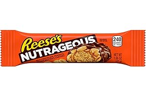 HERSHEY'S Reese's, Peanut Butter Nutrageous, Deliziose Barrette Ripiene di Arachidi Tostati Croccanti e Caramello Morbido, Ricoperti di Cioccolato al Latte, Gustali in Ogni Momento, Confezione da 42 g