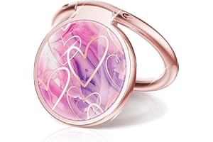 Chvelop Handy Ring Ringhalter 360 Grad Drehung Metall Fingerhalter (Universal) Fingerring Ständer Ringgriff für magnetische Autohalterung iPhone iPad Samsung Huawei und Allen Smartphone, Lila