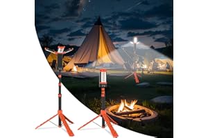 T-SUN Waterproof Camping Light with Tripod, 9000mAh 3500LM USB Rechargeable LED Work Light, Portable Magnetic Lanterns & Power Bank,Dimmable 3000/4000/6500 for Garage, Hiking, Workshop, Filming, Tent