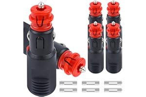 VESZOEN 6 unidades encendedor de coche enchufe universal de seguridad 12 V-24 V enchufe estándar estándar con fusible de 10 A para coche, camión, coche, moto