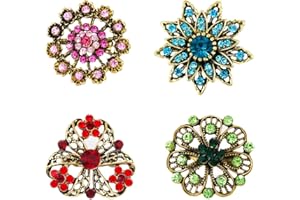 SSyang 4 Pièces Broches Pour Femmes, écharpes, Vêtements Pour Femmes, Convient Pour Les Femme écharpes, Vestes, Robes, Cadeaux de Fête, Bijoux Cadeaux Accessoires (Coloré)