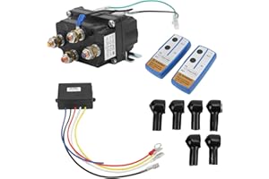 Longzhuo Relais de treuil électrique professionnel enduit de poudre de surface noire DC 12V 250A pour 2000lb-5000lb ATV UTV