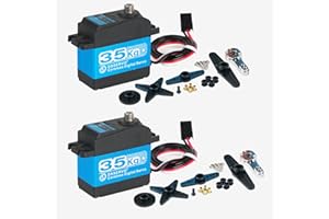 Stemedu 2 PCS 35KG Servo Pro Waterroof Corele Motor DS3235 PRO DSSERVO Digital Servo Staile Steel Gear High Torque Servo with 25T Hor Arm for 18 110 RC Climig Car, Cotrol Agle 270 Degree