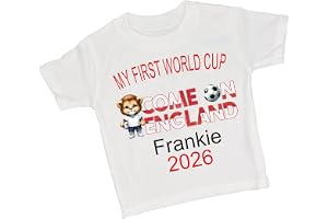 My First World Cup 2026 Personalised England Football Baby Children's Kids T-Shirt