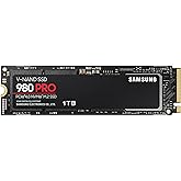 Samsung 980 PRO M.2 NVMe SSD (MZ-V8P1T0BW), 1 TB, PCIe 4.0, 7,000 MB/s Read, 5,000 MB/s Write, Internal Solid State Drive