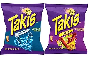 Cyngert, 2x Takis - 1x Blue Heat + 1x Fuego je 92.3g Hot Chilli Pepper Tortilla Chips