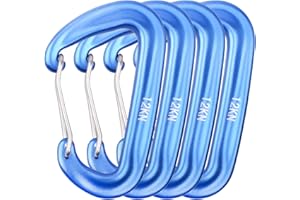 TRIWONDER Moschettone 12 KN per Zaino Borsone e Portachiavi, Moschettoni in Alluminio Multiuso per Tenda Amaca Campeggio Pesca e Usi Domestici