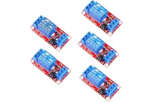 RUNCCI-YUN 5pcs Module Relais 1 Canal, Modules Relais 1 Canal DC 12V avec Optocoupleur avec Compatible Déclencheur de Bas Ou Haut Niveau avec Arduino