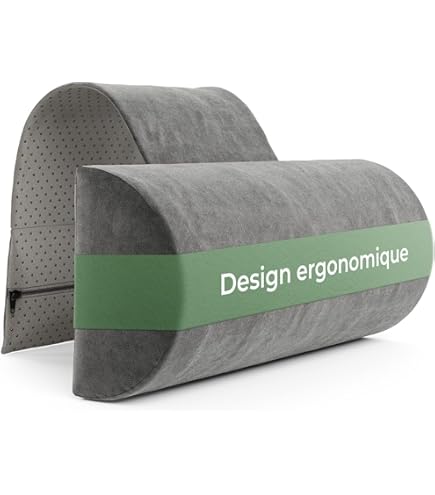 Oreiller Cou De Voiture Oreiller Appui-tête Voiture Cuir Noir - Coussin Cou Cervical Confort Conduite 20x28cm Protection Vertèbres Cervicales Conduite