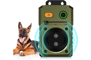 EUOTEO Ultrasuoni Anti Abbaiare Cane, Dispositivo Antiabbaio, 3 Livelli Regolabili di Frequenza Deterrente Anti Abbaio, Dispositivo Impermeabile Anti Abbaio, Deterrente per Cani Ricaricabile