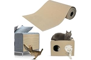 NEUFOOD Samoprzylepna mata do drapania kota, odporna na zarysowania, samoprzylepna, do drapania kota, na ścianę, wielokrotnego użytku, do drapania, "zrób to sam", 30 x 100 cm (khaki)