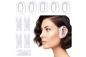 ACEFUN 100 protège Cache oreilles jetables pour douche transparents plastique Bonnets douche pour adultes femmes hommes salons coiffure bains colorations capillaires