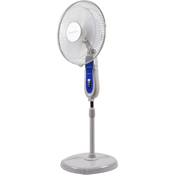 Buy Crompton High Flo 400 mm (16 inch) High Speed Oscillating Plastic Pedestal  Fan (Light Grey) Online at Low Prices in India - Amazon.in
