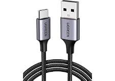 UGREEN Type C Cable 1M USB C Cable Cable Nylon Braided Fast Charging Compatible with Samsung Galaxy S21, Note 20, M12, M52, A