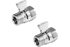 BULL TIGER PRESTIGE Válvula de Cierre para Alcachofa de Ducha, 2 Piezas Válvula Angular Tapón de Agua Válvula para Alcachofa de Ducha Válvula de Cierre para Alcachofa de Ducha de Latón Válvula de Cierre para Alcachofa