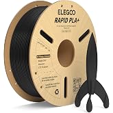 ELEGOO High Speed PLA+ Filament 1.75 1kg Black | Speed 30-600mm/s, Dimensional Accuracy +/- 0.02mm, 1kg Spool, for Most 3D Pr