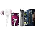 PHILIPS All-in-One Trimmer for Men 13-in-1 Face (New Model) & Hair Dryer Shaver | Quick Gentle Drying with Thermoprotect Care | 1200 W | 3 Heat and Speed Settings with Cool Shots | HP8120/00, Black