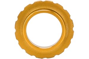 ONGWAN VGEBY Bike Center Lock Accessory, Wear-resistant Centerlock Lockring Lock Cover Center Lock Wheelset Hub Barrel Shaft Disc Rotor Lock Ring for Bike Mountain Bike(gold) Bicycles And Spare Parts Ride