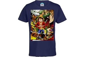 FRENCH UNICORN T-Shirt Enfant Mixte One Piece Luffy Tragalga Zoro Pirates Manga