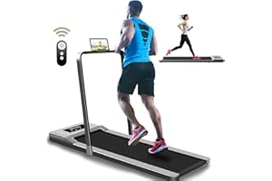 AJUMKER Treadmill Walking Machine, Portable Indoor Running Electric Machine, 1KM/h-12KM/h Adjustable Speed Workout Treadmill, LCD Screen,Ultra Thin and Silent, Intended for Home/Office Running Machine