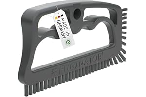 FUGINATOR® Brosse à joints grise/grise - Brosse pour le nettoyage des joints dans la salle de bain, les toilettes, la cuisine - Nettoyage des carreaux muraux et de sol