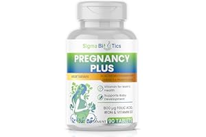 SigmaBiotics Pregnancy Multivitamin | 800 µg Folic Acid, Iron, Vitamins D3 and C, Omega-3, B Complex, Zinc and Probiotics, Prenatal Support for Mom’s Energy, Immunity, and Baby's Growth | 90 Tablets