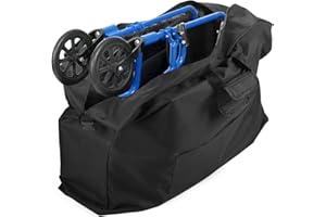 DOCEPERT Rollstuhl Transporttasche,840D Transporttasche für Rollator,89 * 66 * 24cm Rollstuhl Reisetasche Tasche,Große Transporttasche Für Rollator Walker und Transportstühle