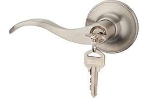 HENYIN Wave Lever Keyed Entry Door Lock/Door Knob Hardware Wave Handle and Closet Lockset(805SN-L)