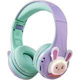Riwbox RB-7S Kids Headphones Wireless, LED Light Up Wireless Foldable Headphones Over Ear Volume Limited Safe 75dB/85dB/95dB 