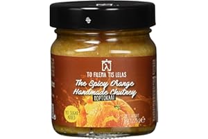 ‎TO FILEMA TIS LELAS To Filema Tis Lelas Handgemachtes Orangen Chutney – The Spicy Orange, 2er Pack x 225 g (450 g) – 100 % griechische Früchte, würzig-fruchtig, vegan, ohne Konservierungsstoffe, Premium Feinkost