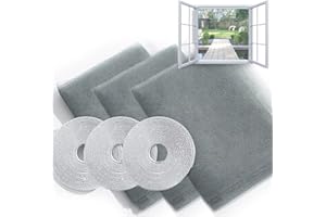 SHSMPXOY 3 Sets Window Netting for Insects 1.5x2M Fly Screens For Windows Mesh Insect Screen Fly Net for Windows,Diy Self-Adhesive Bug Net for Windows Screen Mesh,Fitted to Multiple Windows Grey